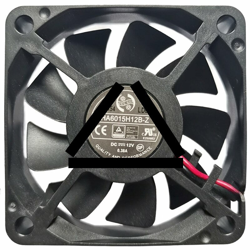 HONGHUA HA6015H12B-Z 12V 0.38A 2 Wires Axial Cooling Fan