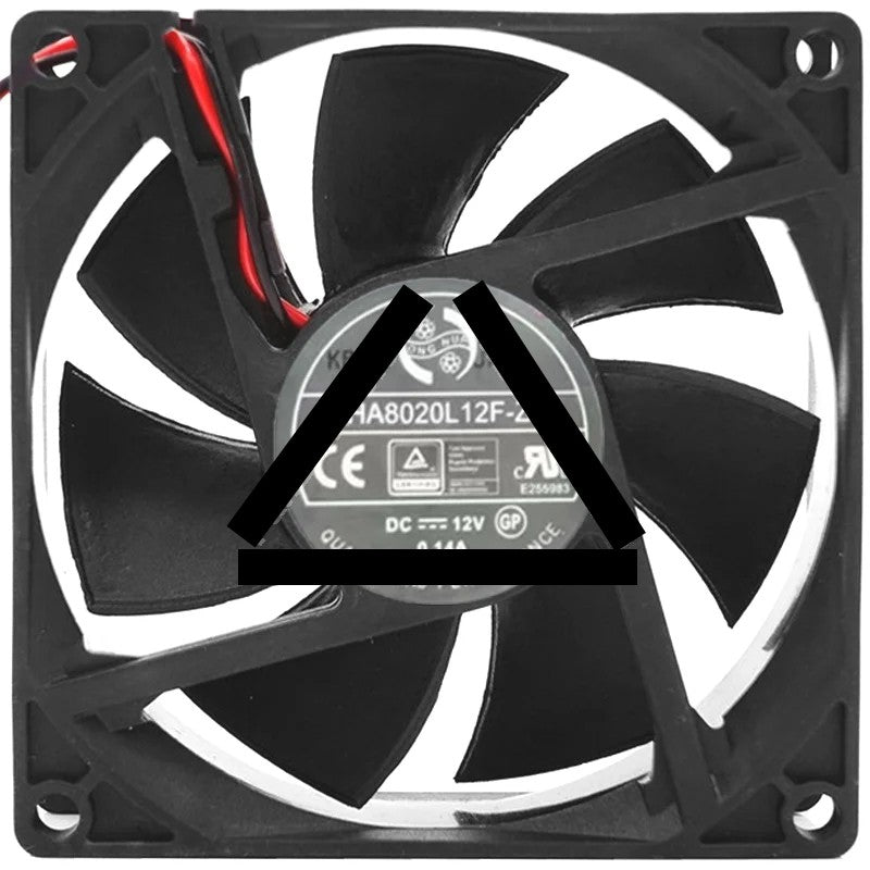 HONGHUA HA8020L12F-Z 12V 0.14A 2 Wires Axial Cooling Fan