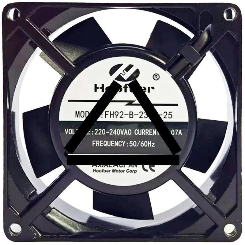 Hoofuer FH92-B-230L-25 220-240V 0.07A 2 Wires Axial Cooling Fan