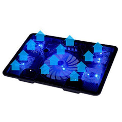 Hot sale Genuine 5 Fan 2 USB Laptop Cooler Cooling Pad Base LED Notebook Cooler Computer USB Fan Stand For Laptop PC 10&amp;#8221;-17&amp;#8221;