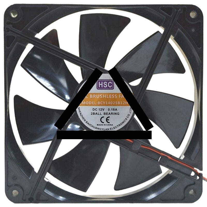 HSC BCY14025B12H 12V 0.18A 2 / 3 / 4 Wires Cooling Fan