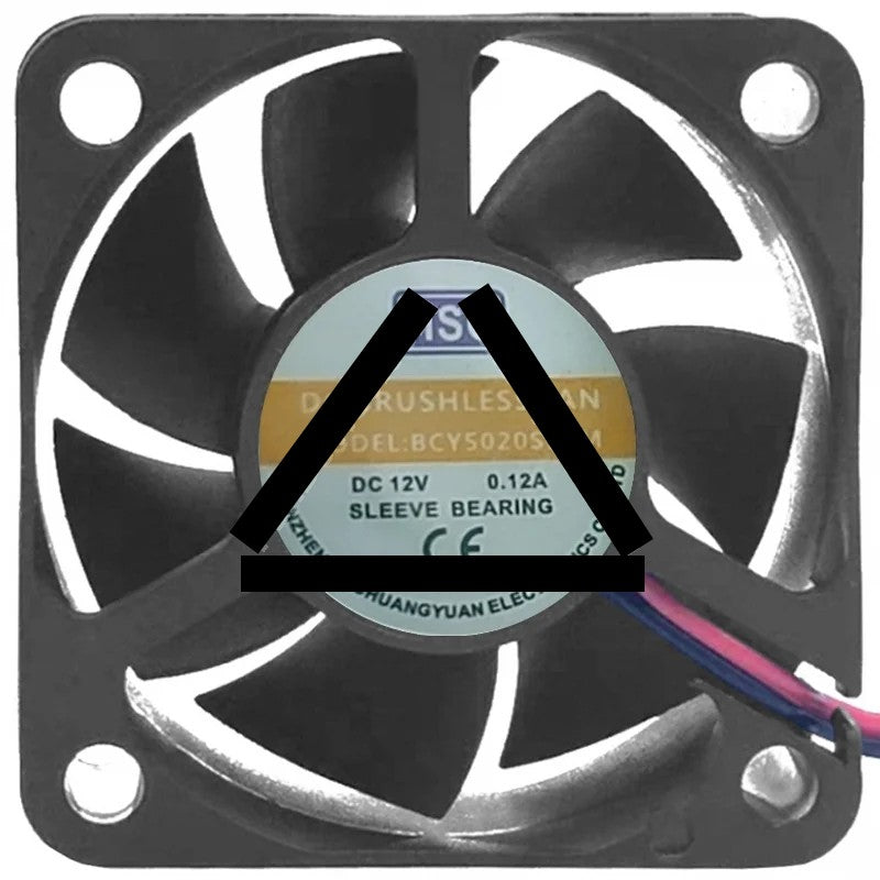 HSC BCY5020S12M 12V 0.12A 2 Wires Sleeve Bearing Cooling Fan