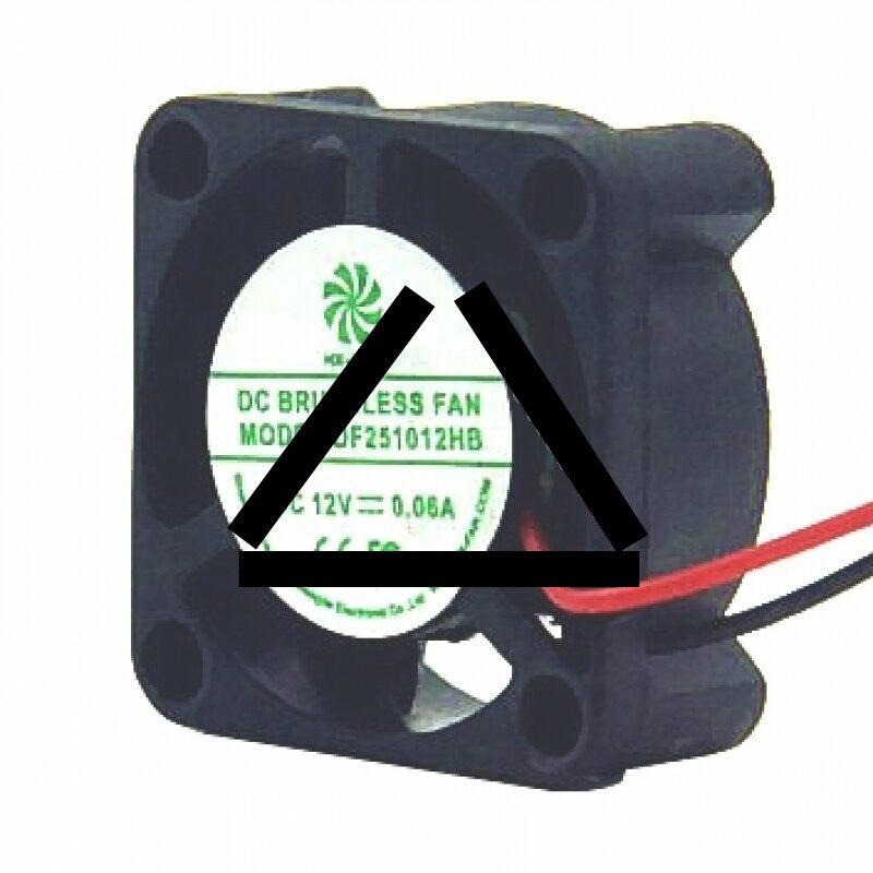 HX-FAN DF251012HB DC 12V 0.06A 2 Wires Axial Cooling Fan