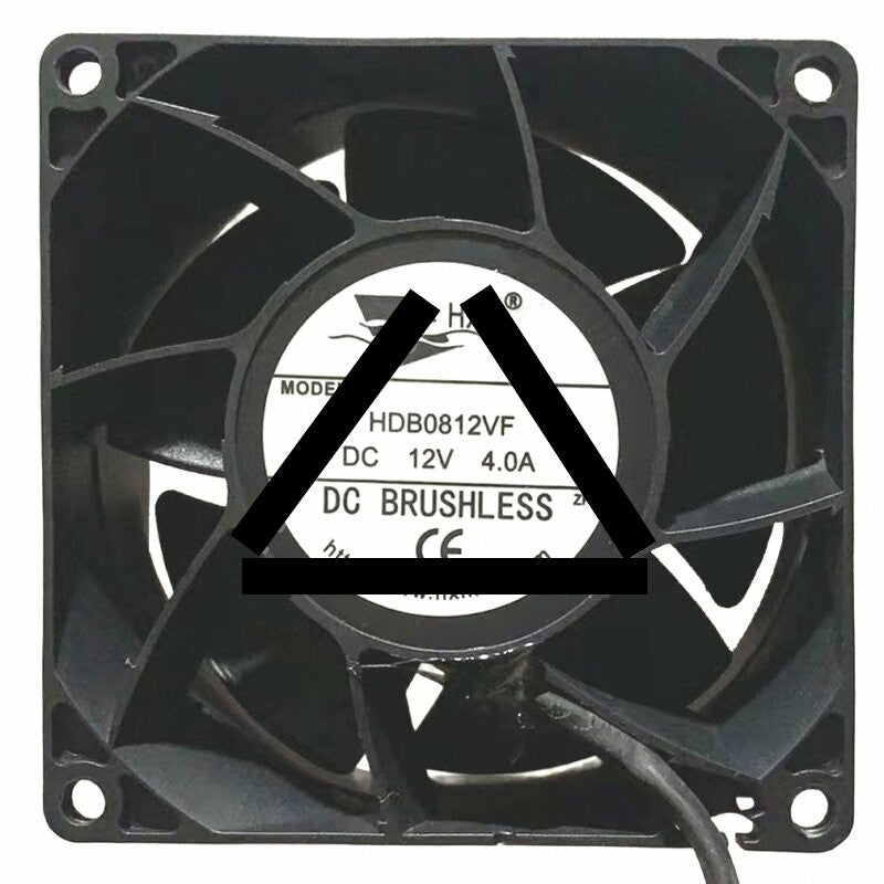 HXH HDB0812VF-P DC 12V 4.0A 4 Wires Brushless 8038 Axial Cooling Fan