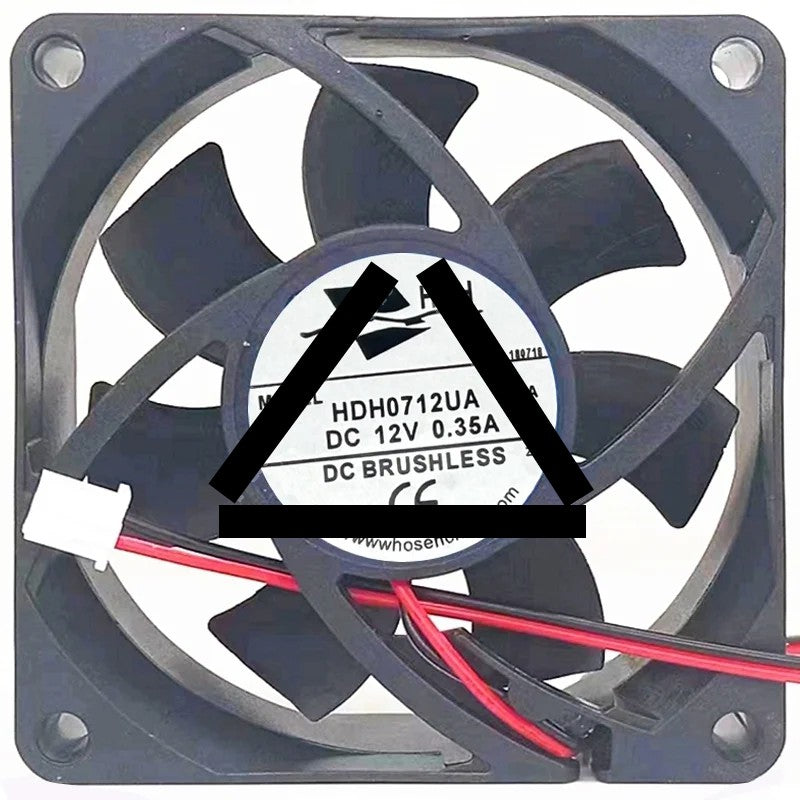HXH HDH0712UA-A 12V 0.35A 2 Wires Axial Cooling Fan
