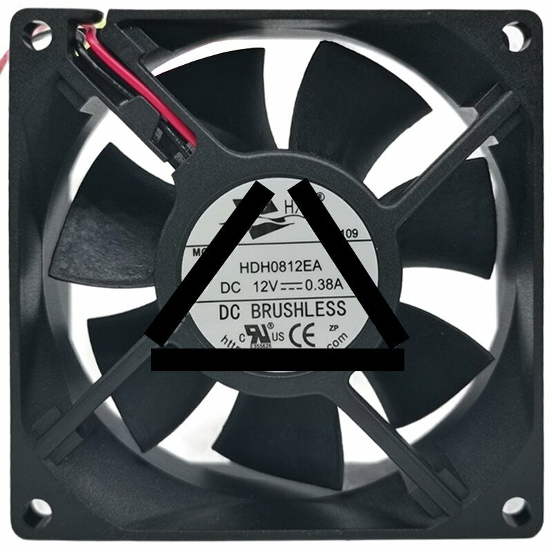 HXH HDH0812EA DC 12V 0.38A 2 Wires Brushless Axial Cooling Fan