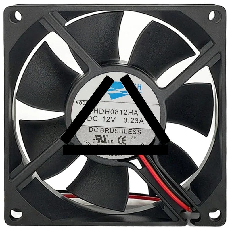 HXH HDH0812HA 12V 0.23A 2 Wires DC Brushless Axial Cooling Fan