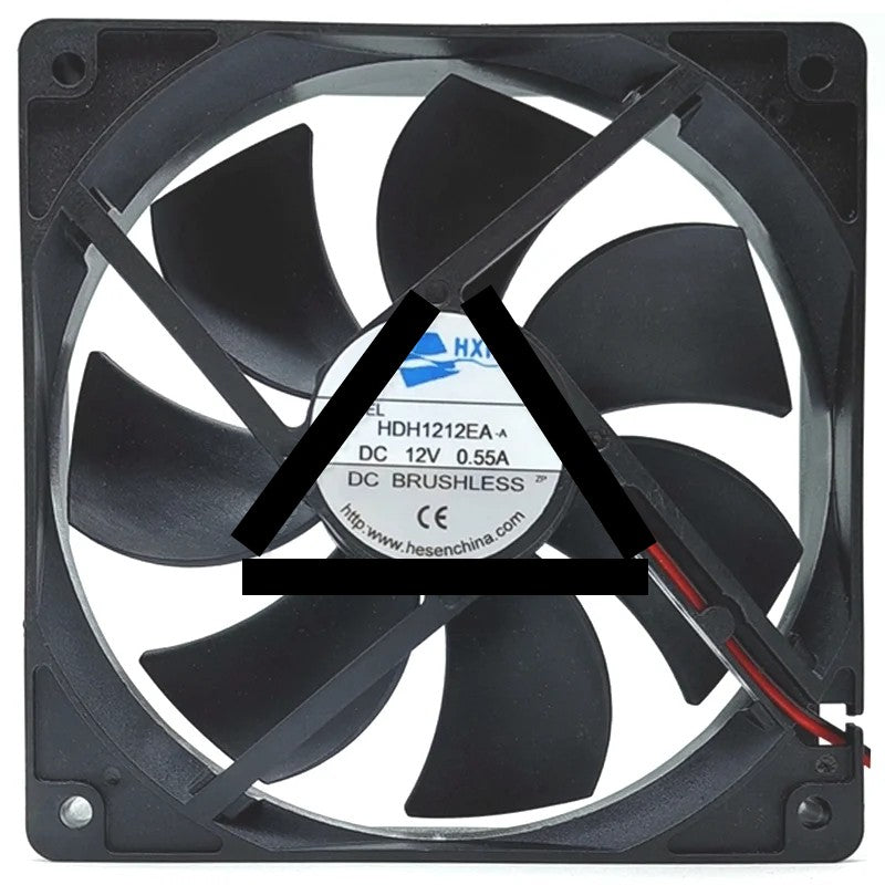 HXH HDH1212EA-A 12V 0.55A DC Brushless 2 Wires Axial Cooling Fan