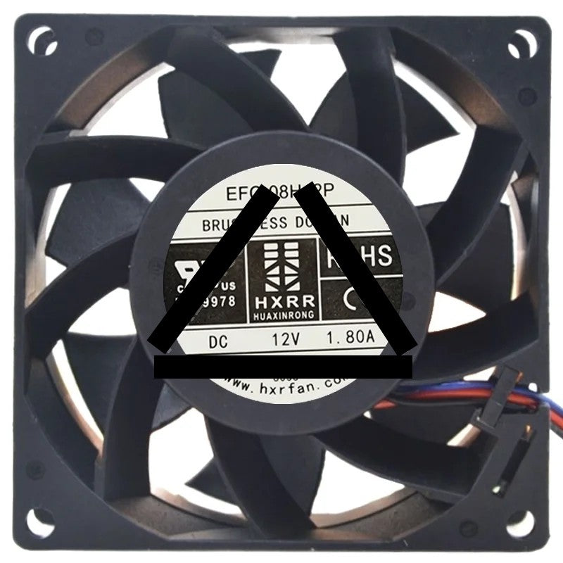 HXRR EFC-08H12P 12V 1.80A 3 Wires Axial Cooling Fan
