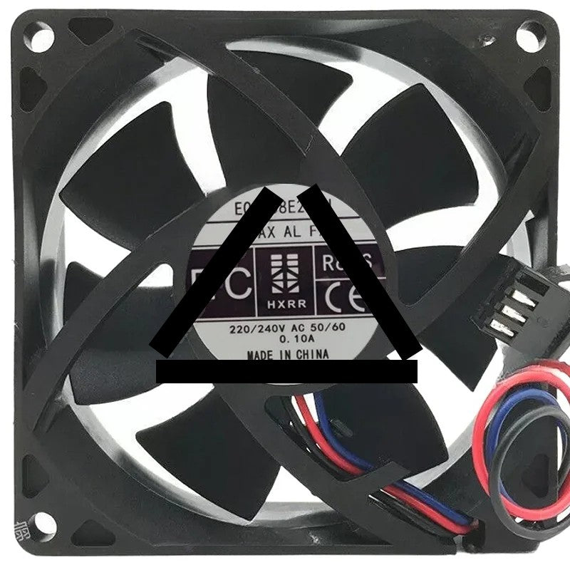 HXRR EQC-08E220H 220/240V 0.10A 3 Wires Axial Cooling Fan