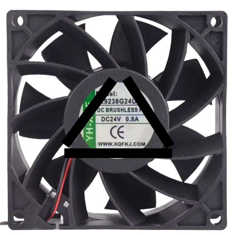 HY-XQF X9238G24UB 24V 0.8A 2 Wires Axial Cooling Fan
