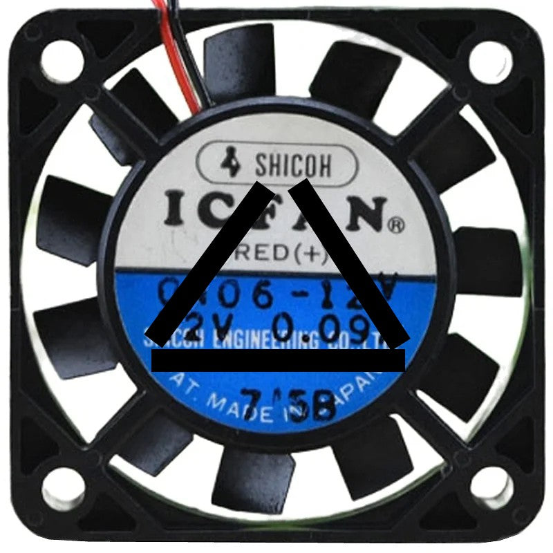 ICFAN 0406-12V DC 12V 0.09A 2 Wires Axial Cooling Fan