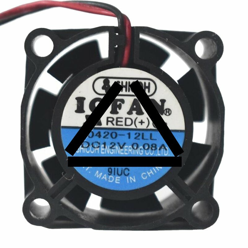 ICFAN 0420-12LL DC 12V 0.08A 4020 Axial Cooling Fan