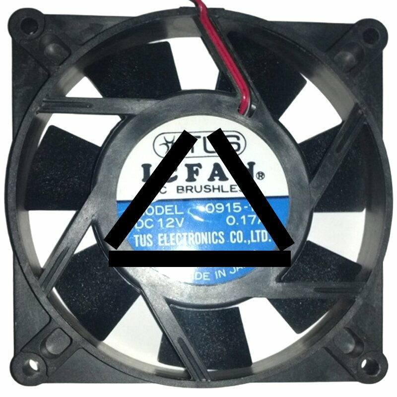 ICFAN 0915-12 DC 12V 0.17A 2 Wires Brushless Axial Cooling Fan