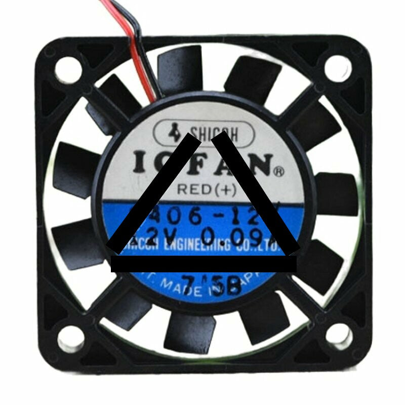 ICFAN S0406-12V DC 12V 0.09A 2 Wires Axial Cooling Fan