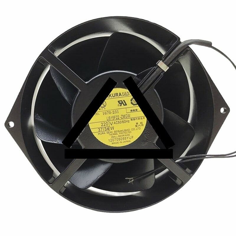IKUKA US15F22-ZMGW AC 220V 37/34W Thermal Protected Axial Cooling Fan