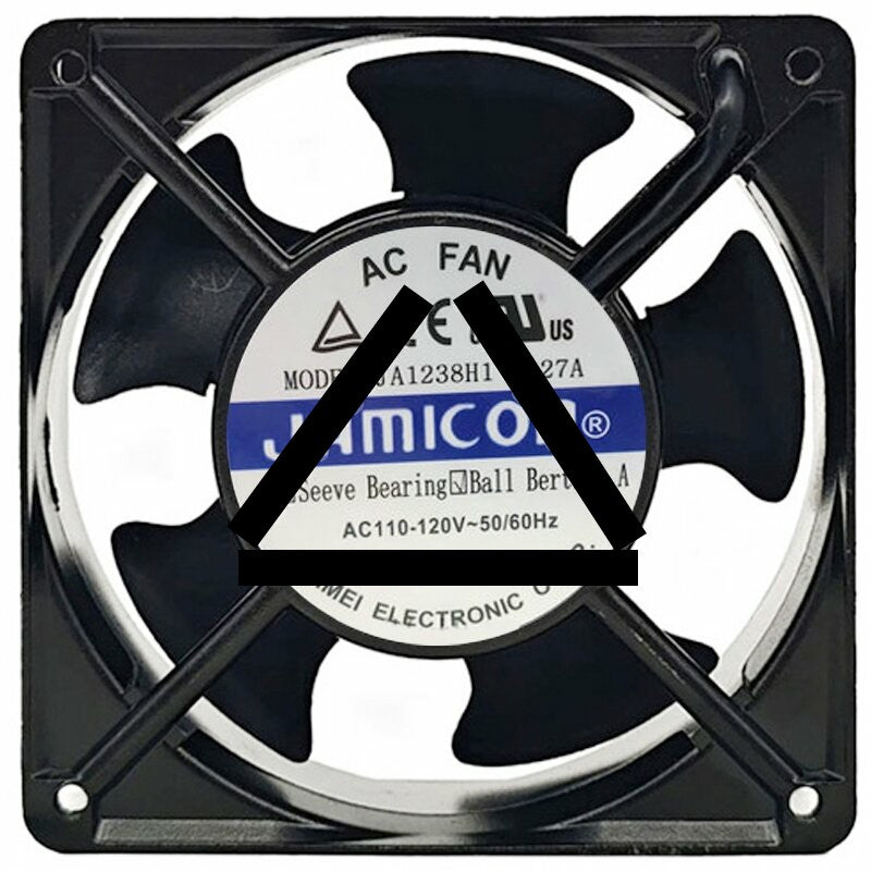 JAMICON JA1238H1 AC 110-120V 0.27A 2 Wires 12038 Ball Bearing Axial Fan