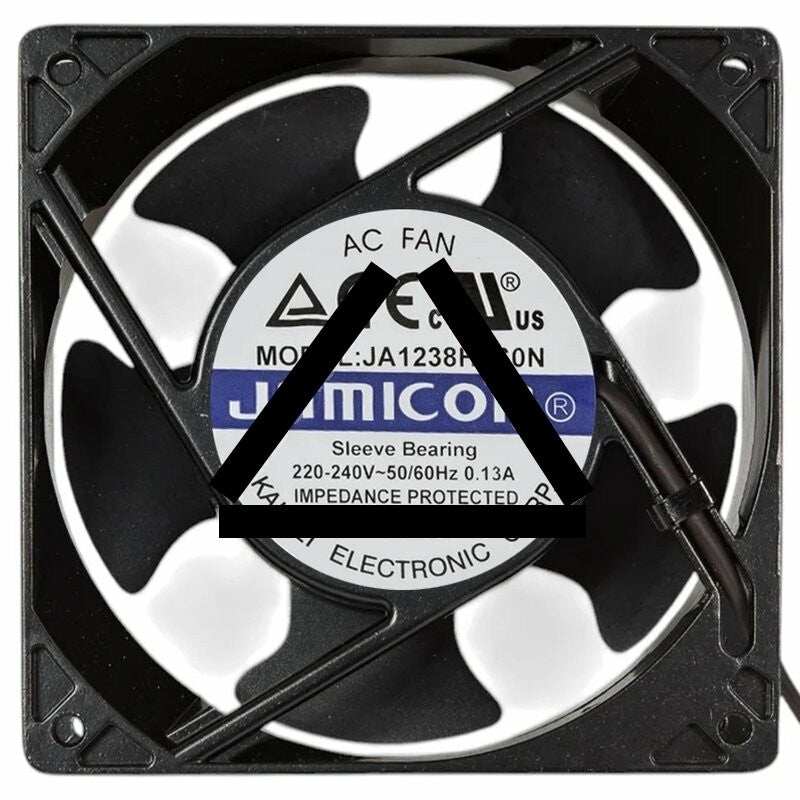 JAMICON JA1238H2S0N AC 220-240V 0.13A Sleeve Bearing Impedance Protected Axial Fan