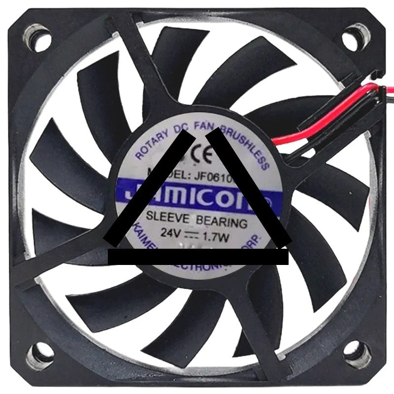 JAMICON JF0610S2L DC 24V 1.7W 2 Wires Sleeve Bearing Cooling Fan