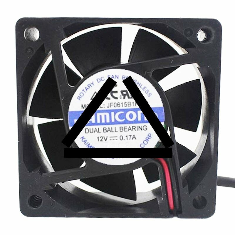 JAMICON JF0615B1H-R DC 12V 0.17A 6015 DUAL Ball Bearing Axial Cooling Fan