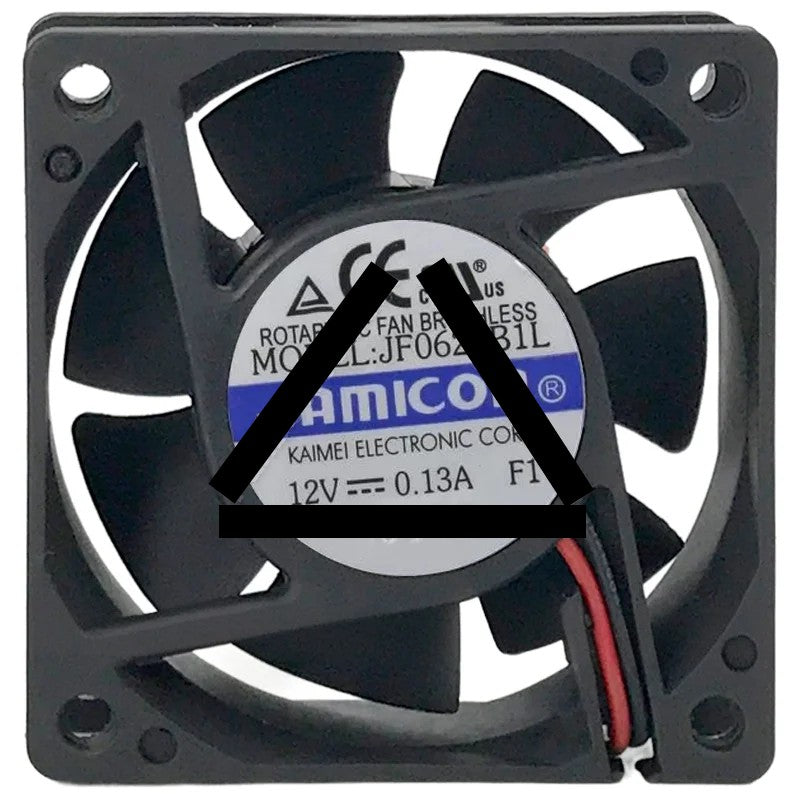 JAMICON JF0620B1L 12V 0.13A DC Brushless 2 Wires Axial Cooling Fan