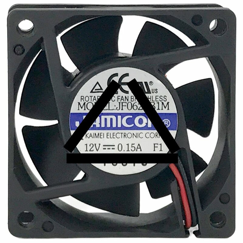 JAMICON JF0620B1M 12V 0.15A 2 Wires Brushless Axial Fan