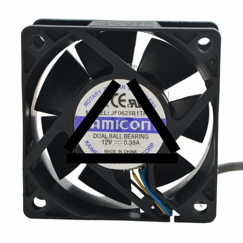 JAMICON JF0625B1TKAR DC 12V 0.38A 6025 Axial Ball Bearing Brushless Cooling Fan