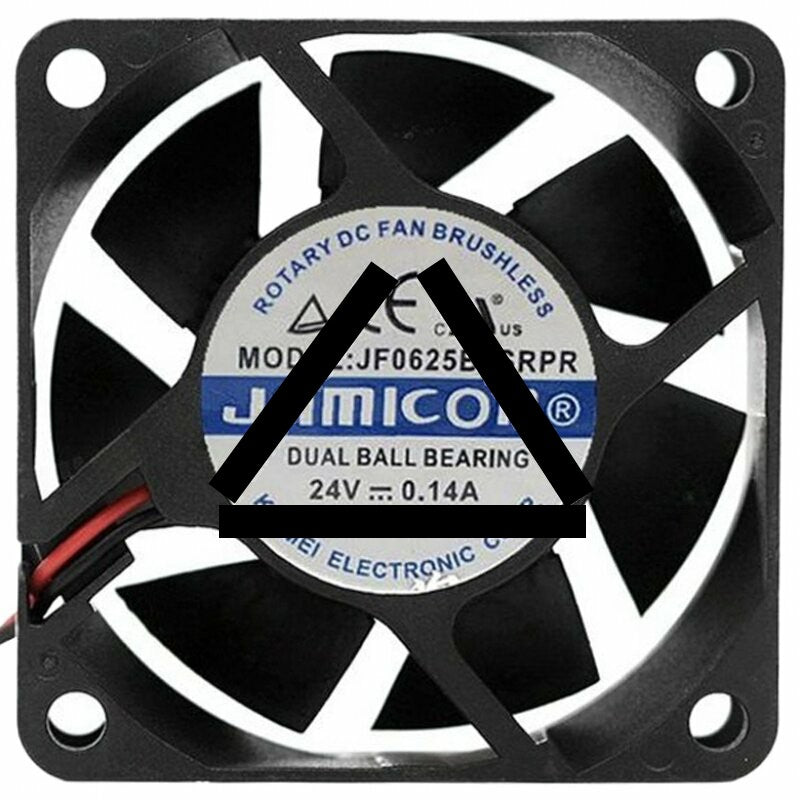 JAMICON JF0625B2SRPR DC 24V 0.14A 2 Wires Dual Ball Bearing Axial Fan