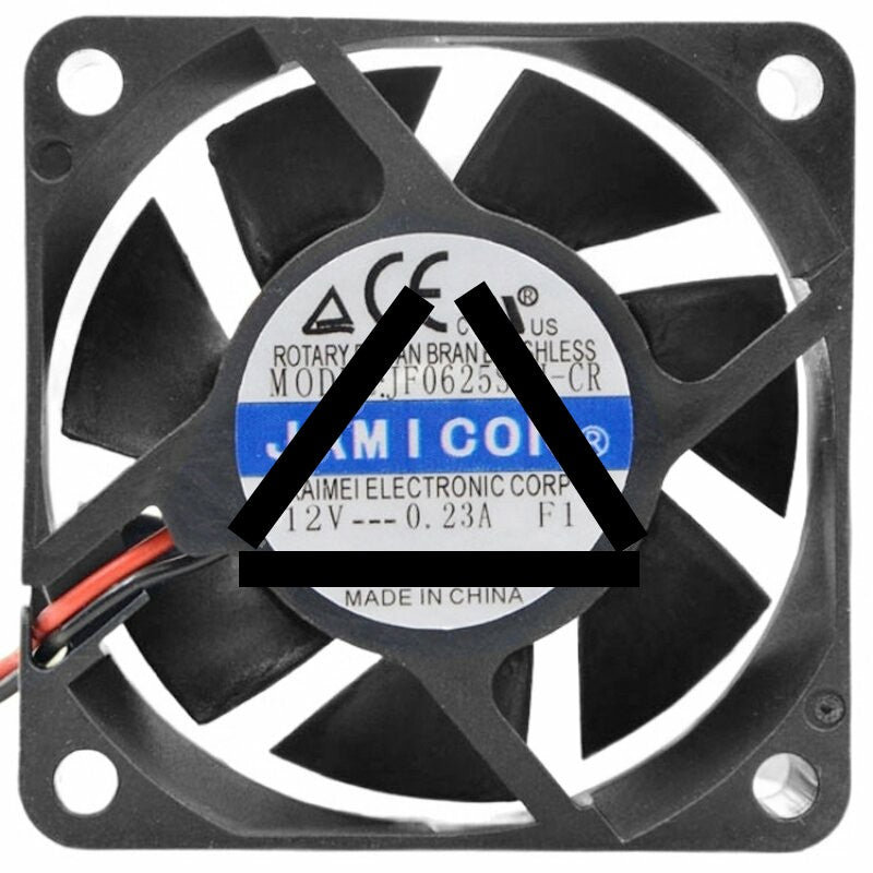 JAMICON JF0625S1H-CR DC 12V 0.23A Brushless Axial Cooling Fan
