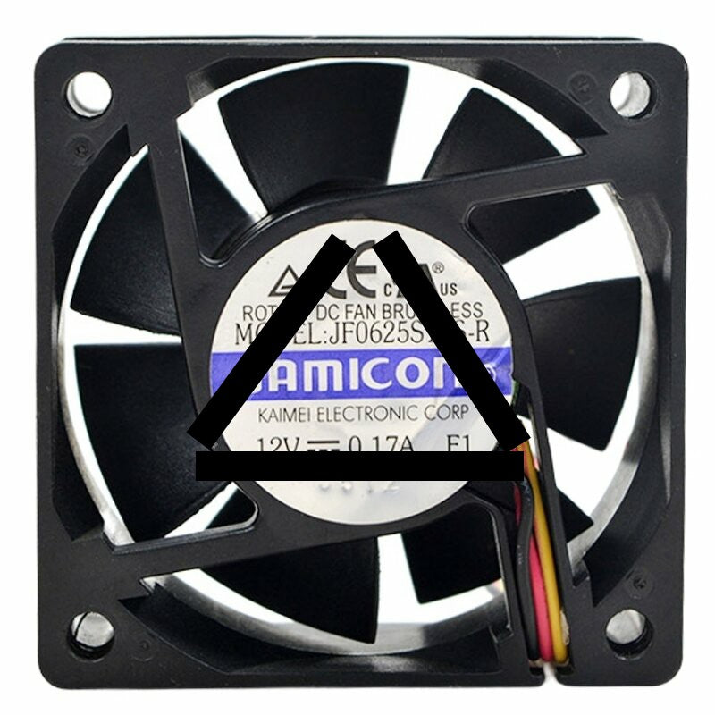 JAMICON JF0625S1LS-R DC 12V 0.17A 3 Wires Brushless Axial Cooling Fan