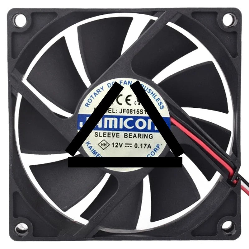 JAMICON JF0815S1H-R 12V 0.17A 2 Wires Sleeve Bearing Cooling Fan