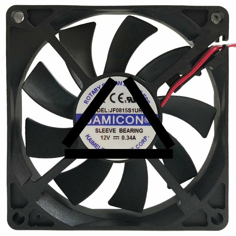 JAMICON JF0815S1UR-R DC 12V 0.34A 2 Wires Axial Cooling Fan