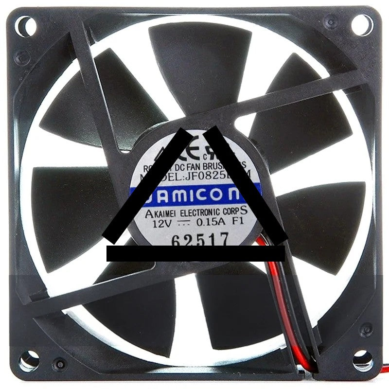 JAMICON JF0825B1M 12V 0.15A DC Brushless 2 Wires Axial Cooling Fan