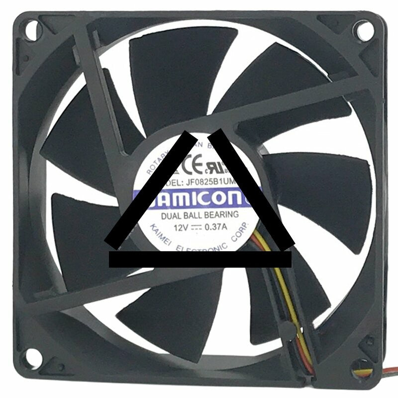 JAMICON JF0825B1UM-R DC 12V 0.37A 8025 Dual Ball Bearing Axial Fan