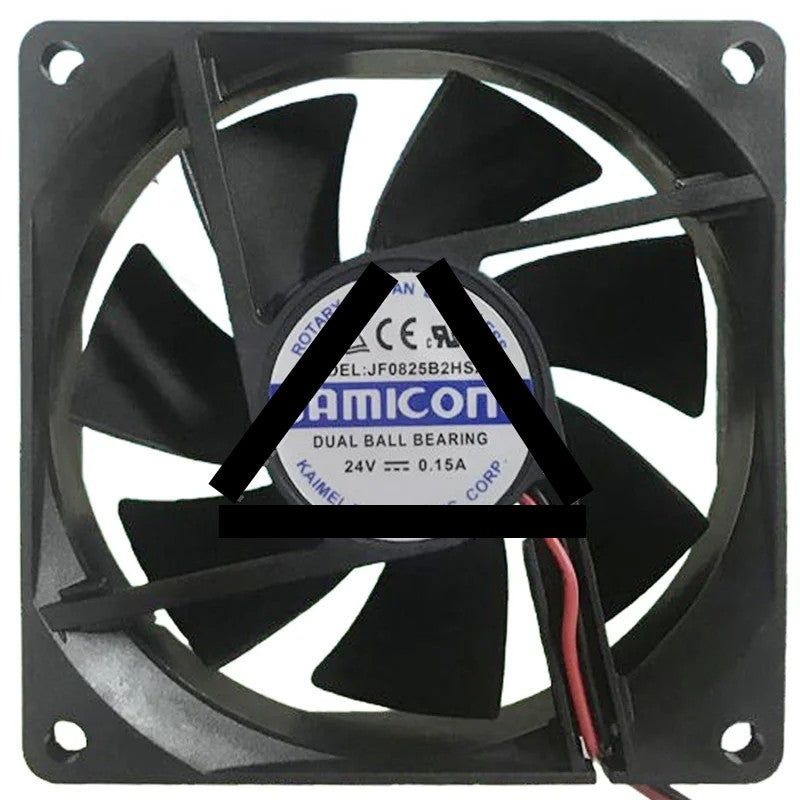 JAMICON JF0825B2HSAR 24V 0.15A 2 Wires Axial Cooling Fan