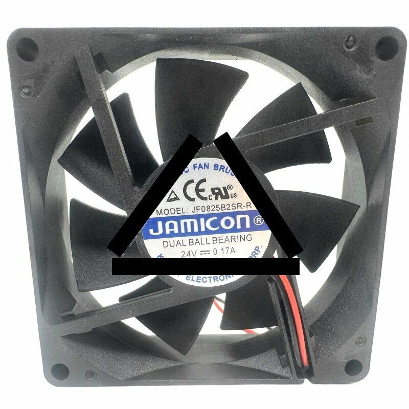 JAMICON JF0825B2SR-R DC 24V 0.17A 8025 DUAL Ball Bearing Axial Cooling Fan