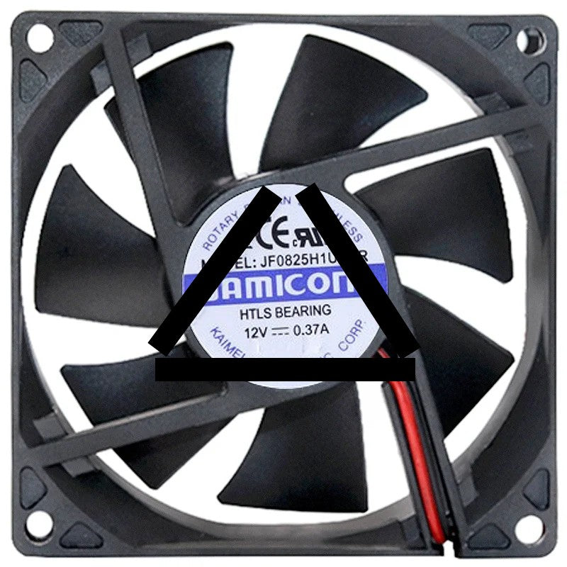 JAMICON JF0825H1URBR DC 12V 0.37A 2 Wires HTLS Bearing Cooling Fan