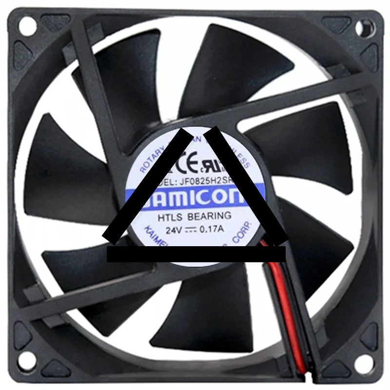 JAMICON JF0825H2SR-R DC 24V 0.17A 2 Wires HTLS Bearing Cooling Fan