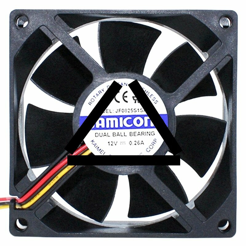 JAMICON JF0825S1SA-R DC 12V 0.26A Dual Ball Bearing Axial Cooling Fan