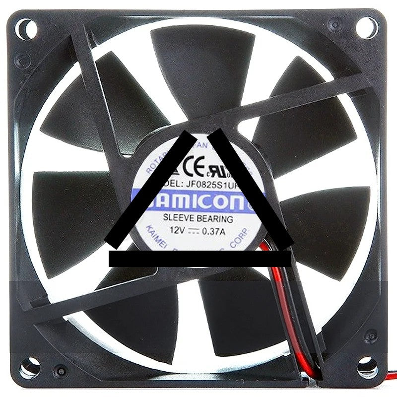 JAMICON JF0825S1UR-R DC 12V 0.37A 2 Wires Sleeve Bearing Cooling Fan