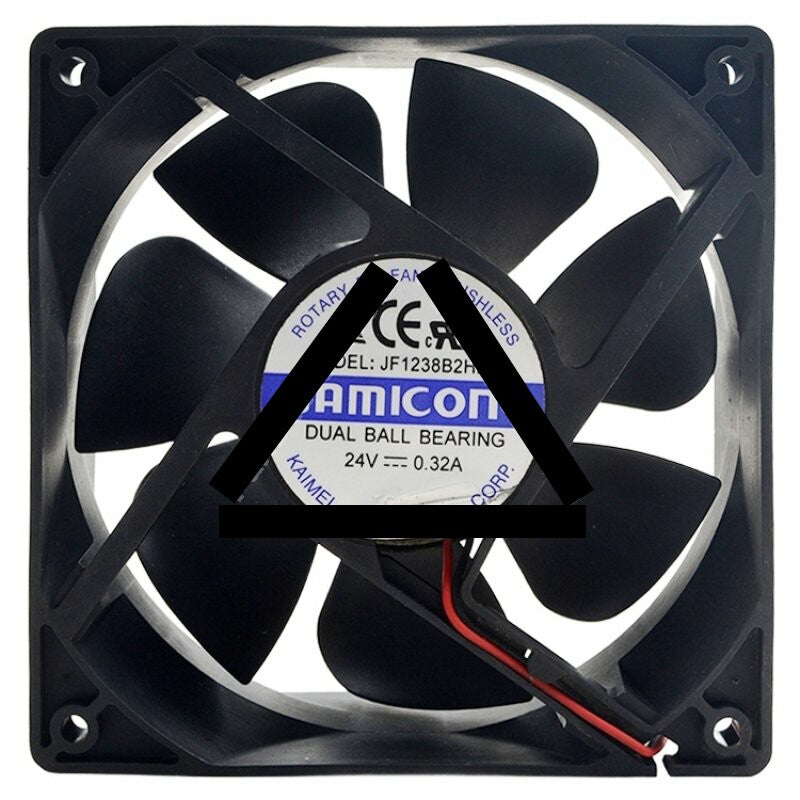 JAMICON JF1238B2HR-R DC 24V 0.32A Dual Ball Bearing Axial Cooling Fan