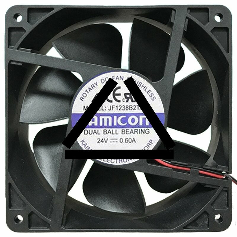 JAMICON JF1238B2TA-R DC 24V 0.60A Dual Ball Bearing Axial Cooling Fan
