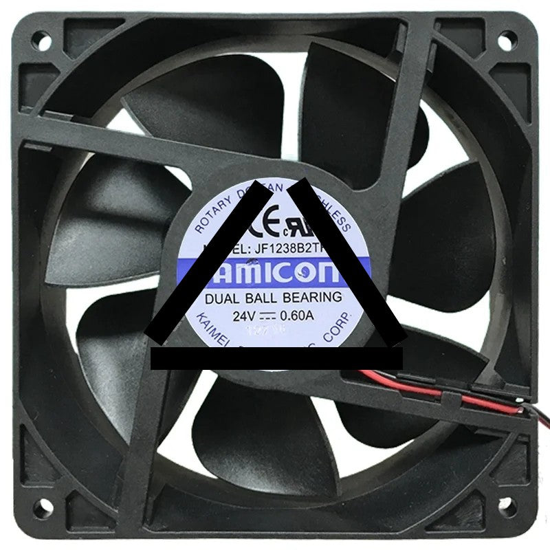 JAMICON JF1238B2TR-R 24V 0.60A 2 Wires Axial Cooling Fan