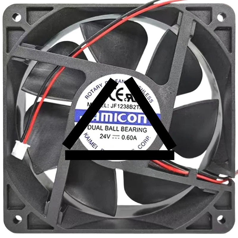 JAMICON JF1238B2TRPR 24V 0.60A 2 Wires Axial Cooling Fan