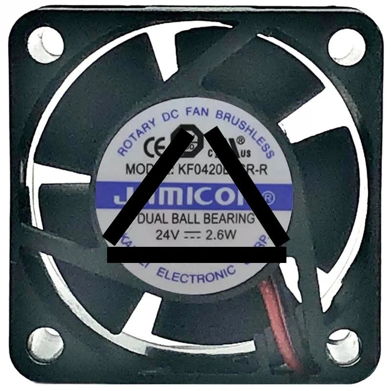 JAMICON KF0420B2SR-R 24V 2.6W 2 Wires Dual Ball Bearing Cooling Fan