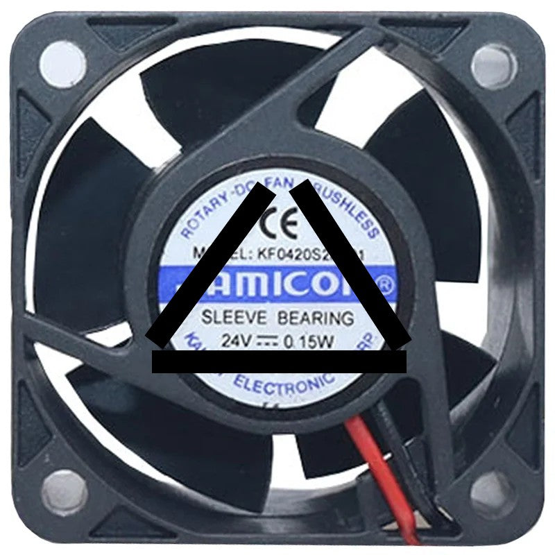 JAMICON KF0420S2M-01 DC 24V 0.15W 2 Wires Sleeve Bearing Cooling Fan
