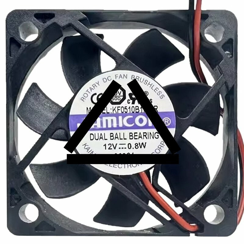 JAMICON KF0510B1M-R DC 12V 0.8W Dual Ball Bearing Axial Cooling Fan