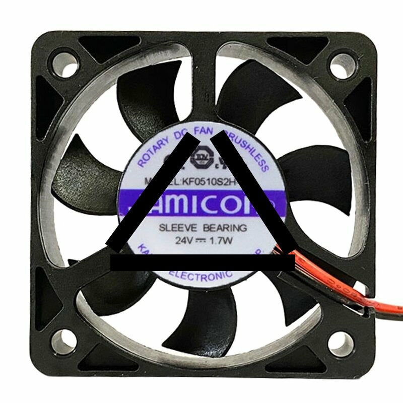 JAMICON KF0510S2H-R DC 24V 1.7W 5010 Sleeve Bearing Axial Cooling Fan