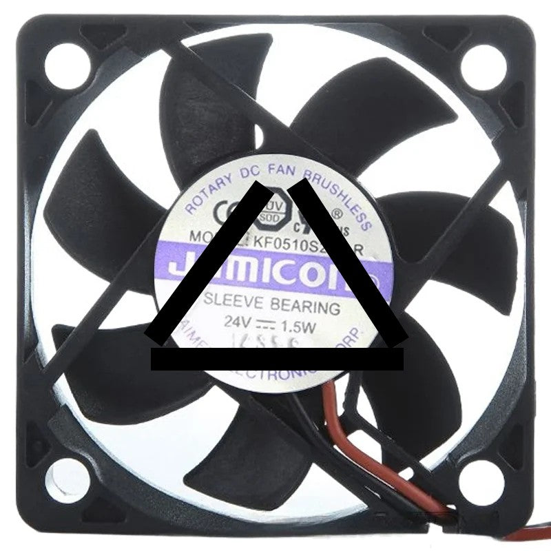 JAMICON KF0510S2M-R 24V 1.5W 2 Wires Sleeve Bearing Cooling Fan