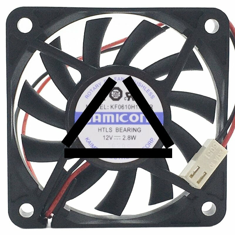 JAMICON KF0610H1HR-R DC 12V 2.8W 2 Wires 6010 HTLS Bearing Axial Fan
